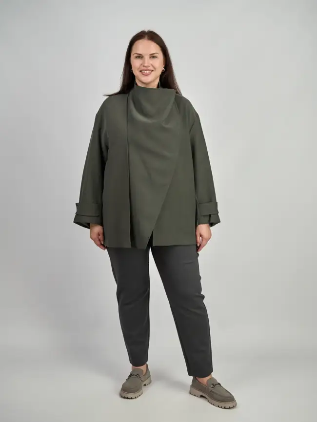 Тренч 26233 Размер 50-58 фото 2