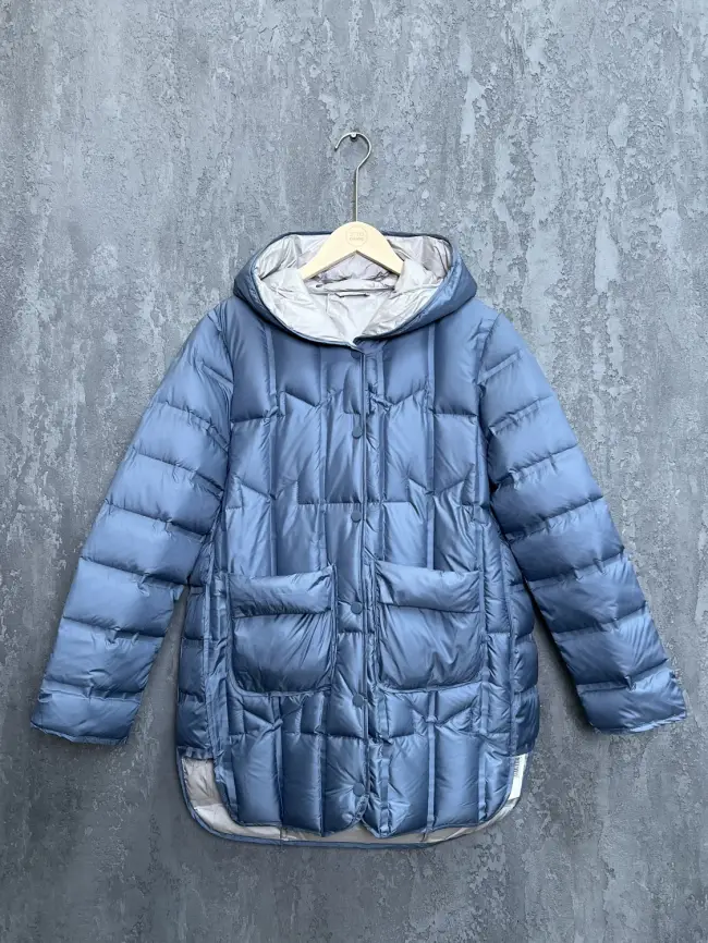 Куртка стёганая с капюшоном 9063 Размер 46-52 фото 16
