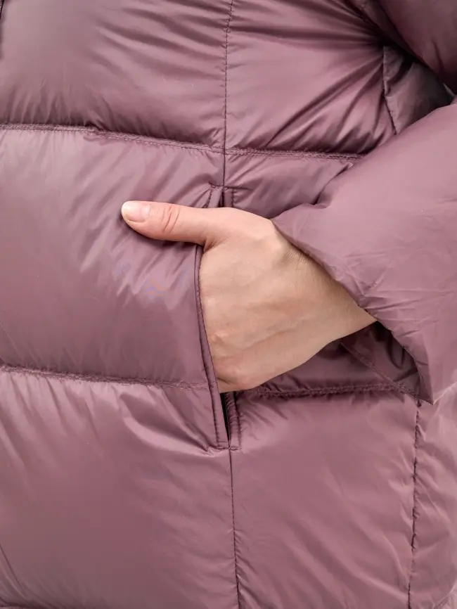 Пуховое пальто 870 Размер 48-54 фото 10