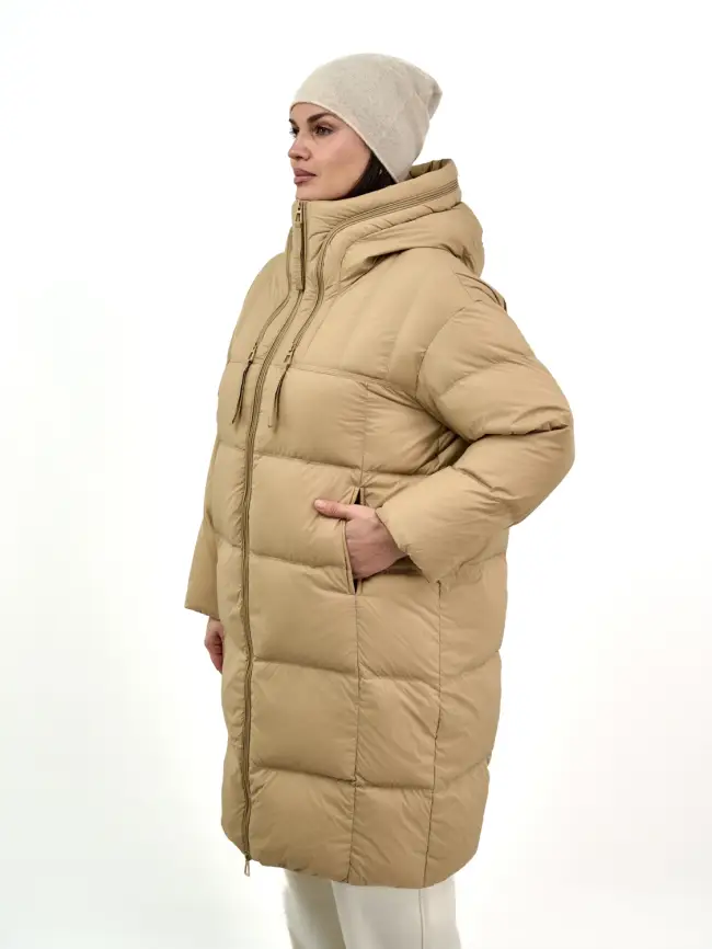 Пуховое пальто 870 Размер 48-54 фото 22