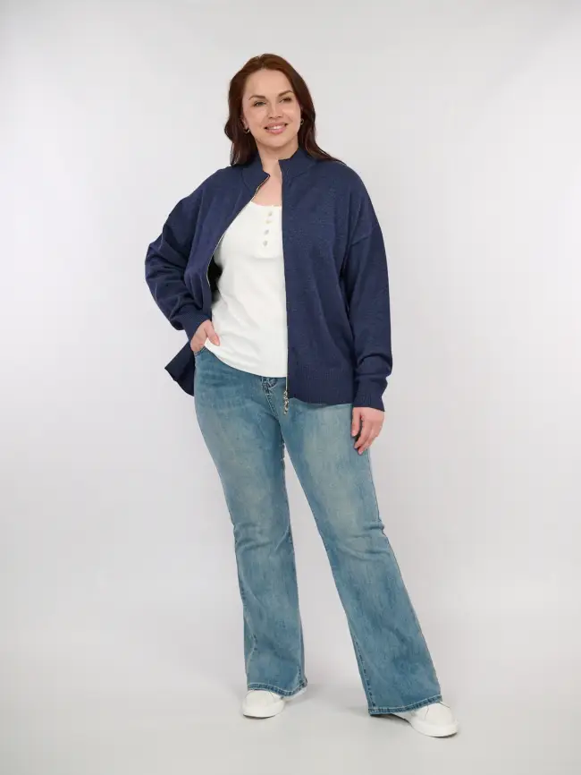 Кофта на молнии 25411 ЭттоПлюс Размер 50-58 фото 29