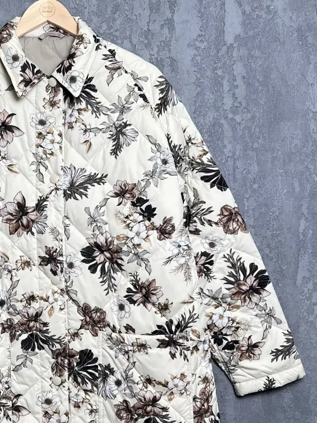 Пуховое пальто 51010 Размер 48-56 фото 15