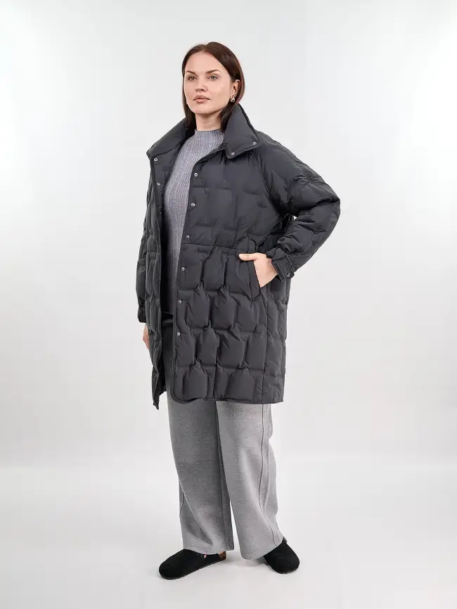 Пуховое пальто 6325 Размер 46-56 фото 46