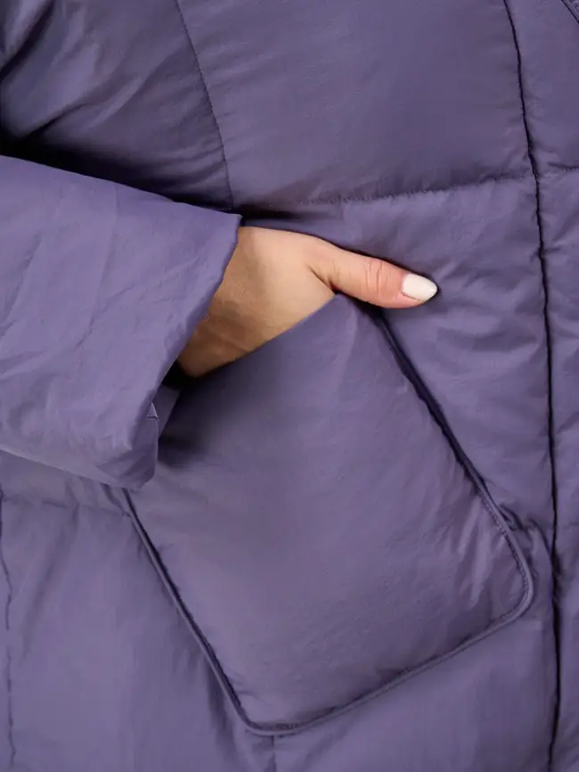 Пуховик женский с шарфом 8358 Размер 50-58 фото 45