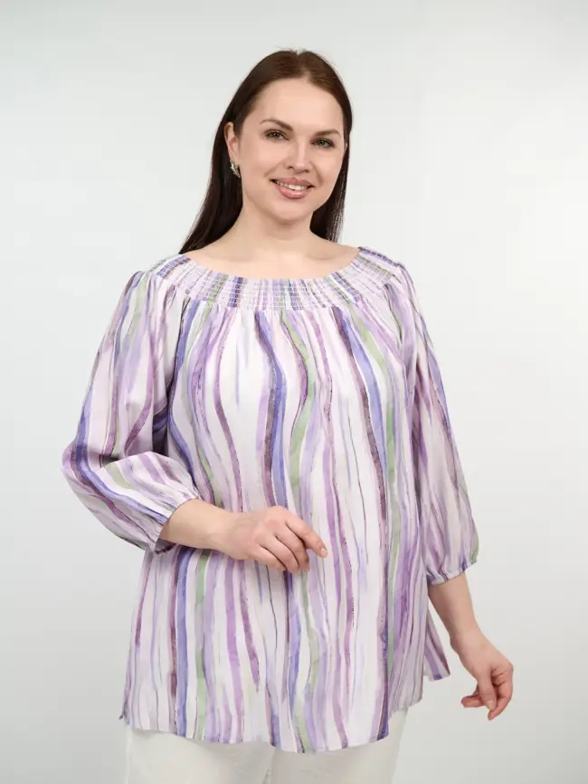 Блуза ЭттоПлюс 34187 Размер 52-58 фото 18