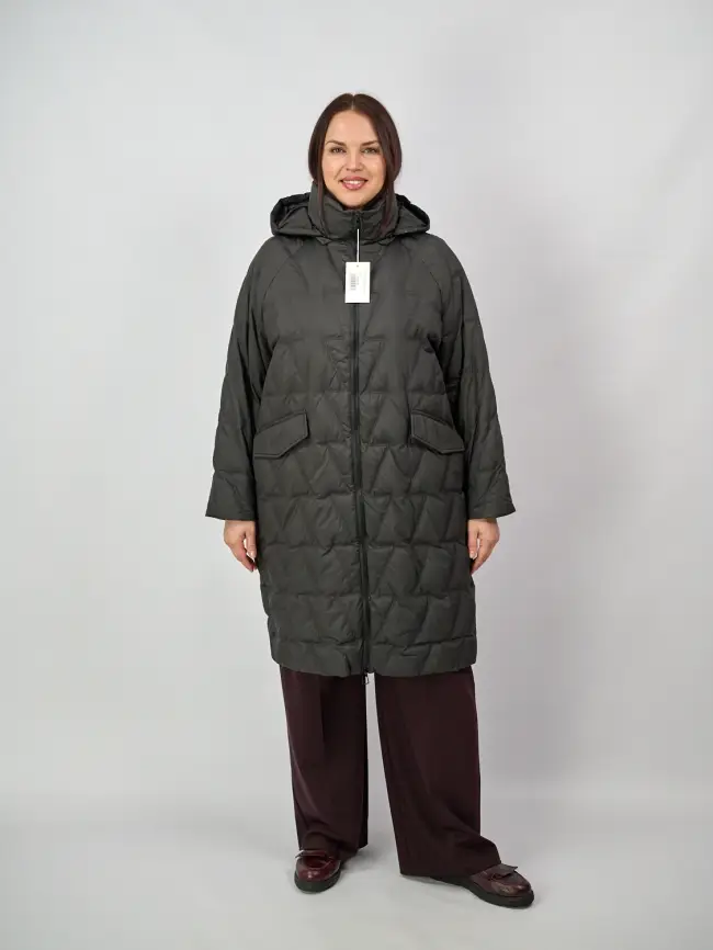 Пальто стеганое облегченное 8809 фото 26