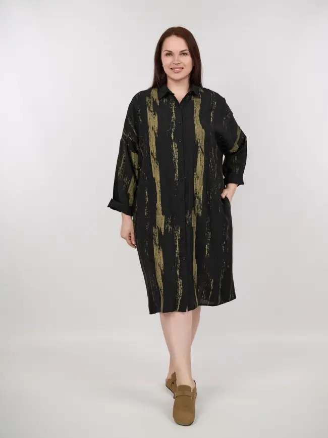 Платье рубашка ЭттоПлюс 22983 Размер 50-58 фото 2