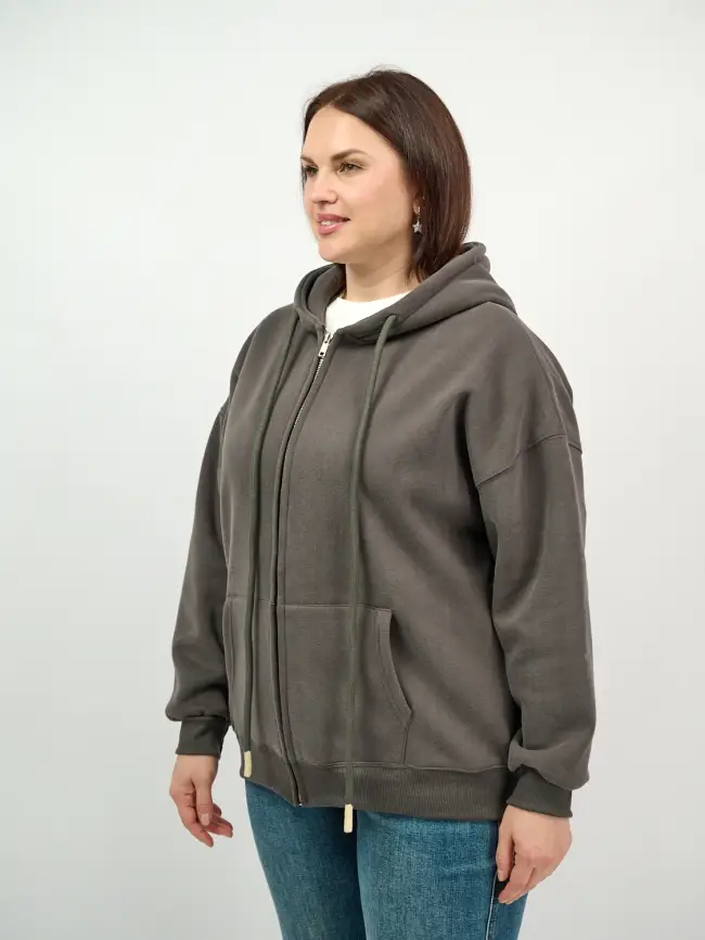 Худи зип утепленное оверсайз размер 50-58 506 фото 140