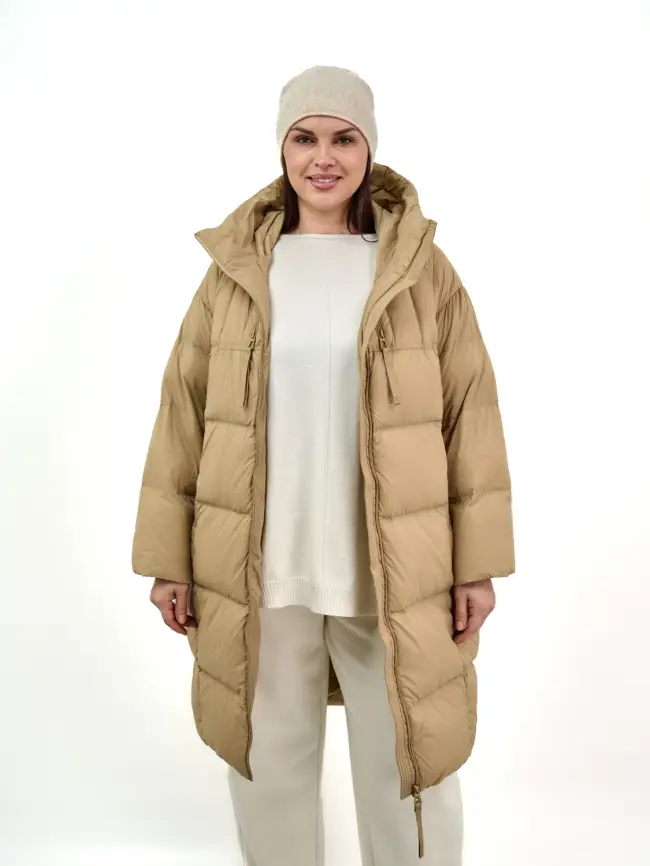 Пуховое пальто 870 Размер 48-54 фото 29