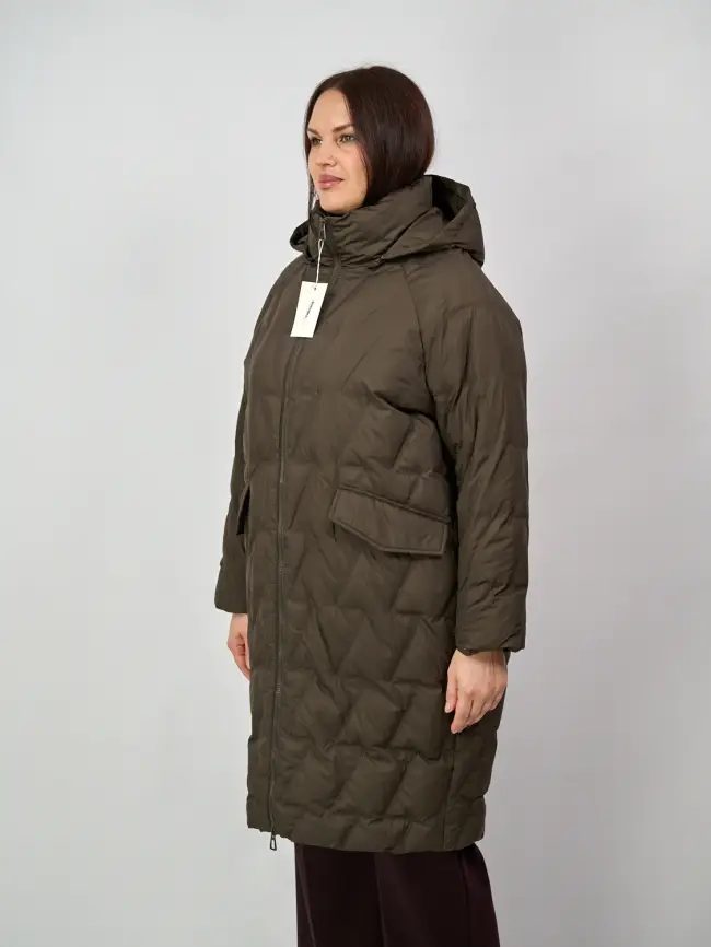 Пальто стеганое облегченное 8809 фото 18