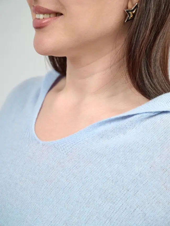 Шерстяной джемпер с капюшоном 25676 Размер 46-54 фото 4