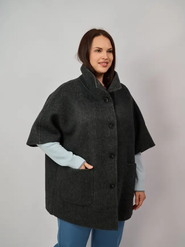 Пальто шерсть 0718-1 Размер 50-60 фото 10