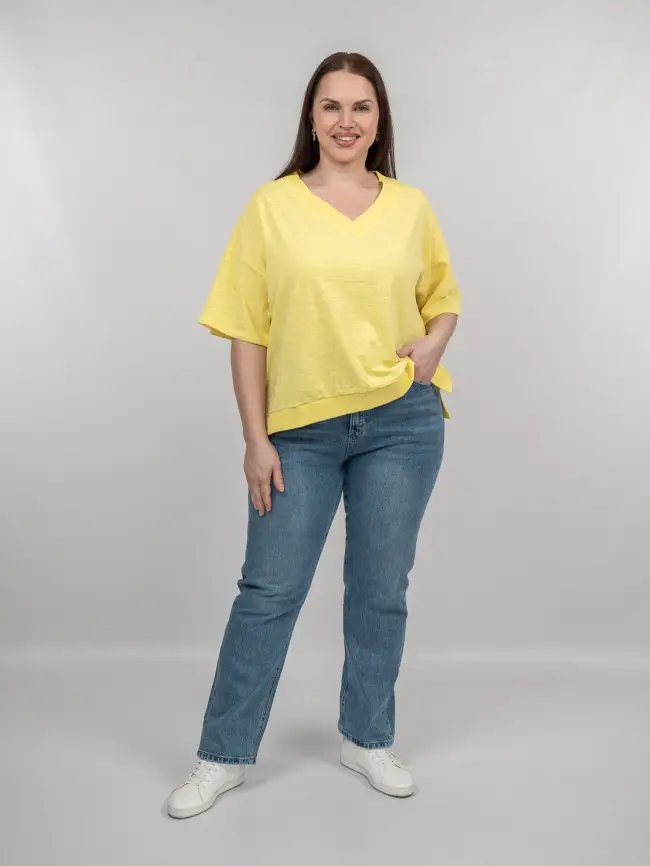 Футболка 039 (желтый, 2) Уценка фото 4