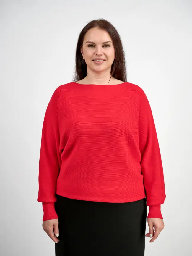 Джемпер в рубчик ЭТТО ПЛЮС 717 Размер 48-58 фото 11