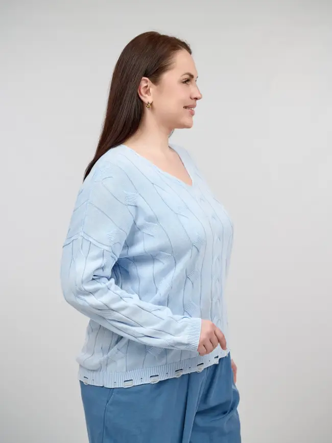 Джемпер Италия косы 3388 Размер 50-58 фото 118