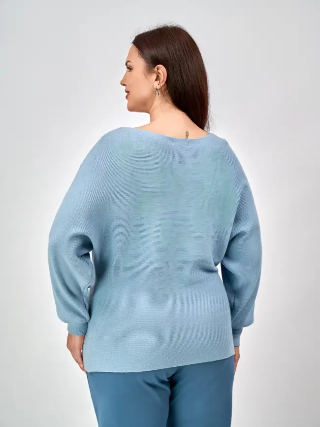 Джемпер в рубчик ЭТТО ПЛЮС 717 Размер 48-58 фото 36