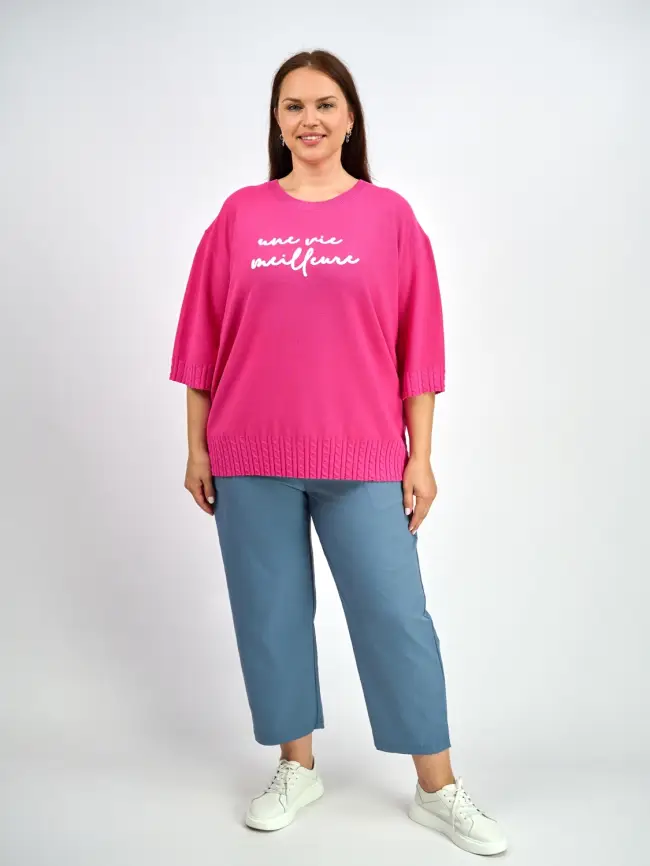 Джемпер облегченный ЭттоПлюс 25414-1 Размер 54-60 фото 47