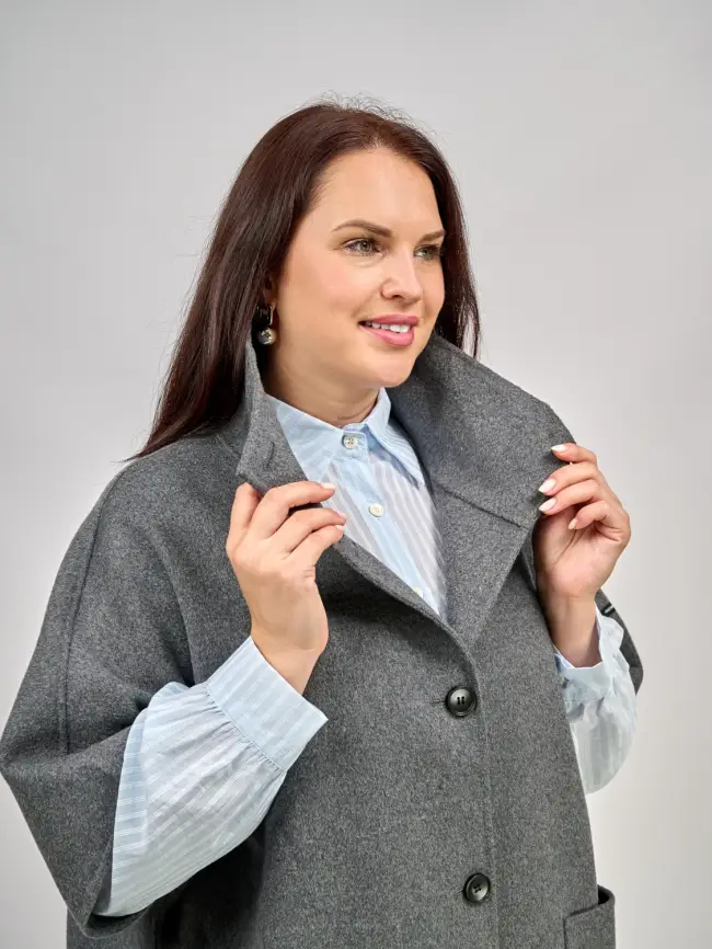 Пальто шерсть 0718 Размер 50-58 фото 25