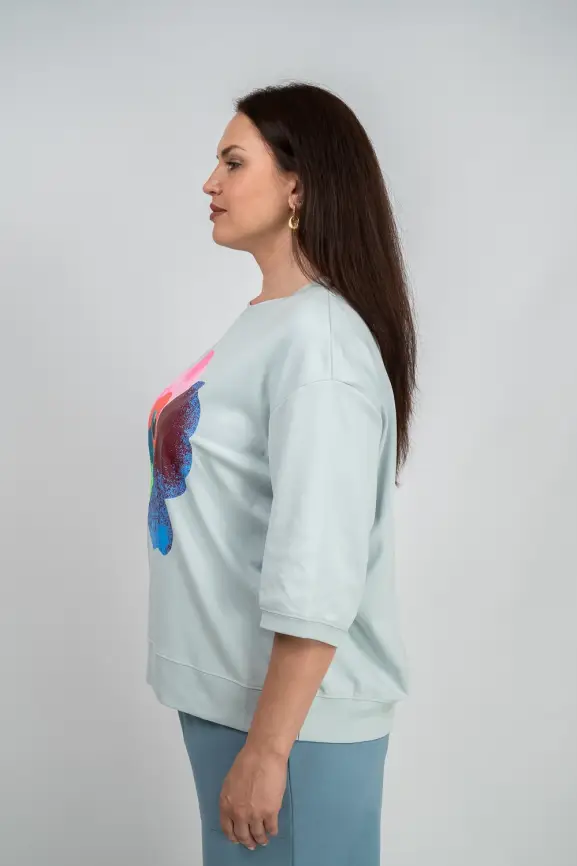 Лонгслив Цветы 25001 ЭТТОПЛЮС фото 6