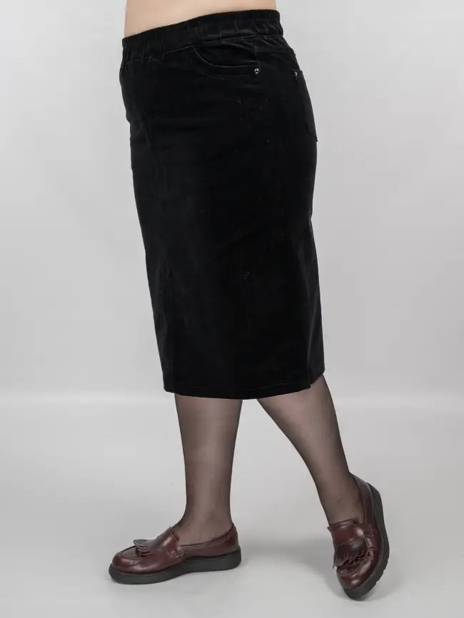 Юбка вельвет 33413 ЭттоПлюс Размеры 50-58 фото 8