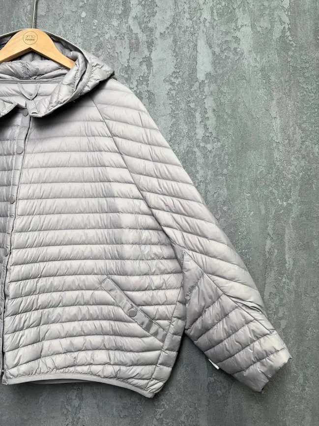 Куртка пух легкая короткая с заклепками 8183 Размер 48-58 фото 55