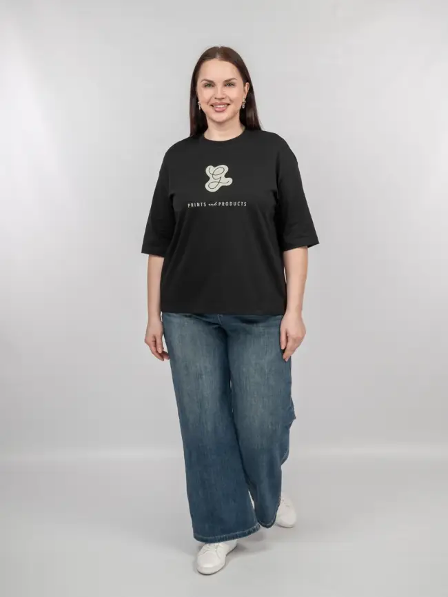 Лонгслив с принтом 95047 Размеры 48-58 фото 78