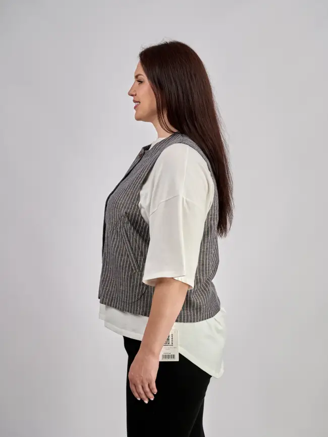 Жилет льняной ЭттоПлюс 88125 фото 7