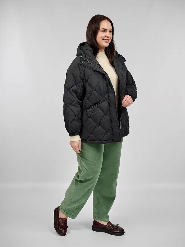Стеганая куртка с капюшоном 8815 фото 20