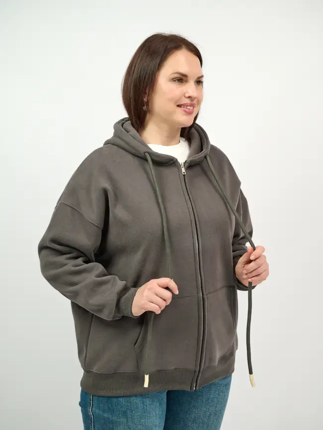Худи зип утепленное оверсайз размер 50-58 506 фото 146