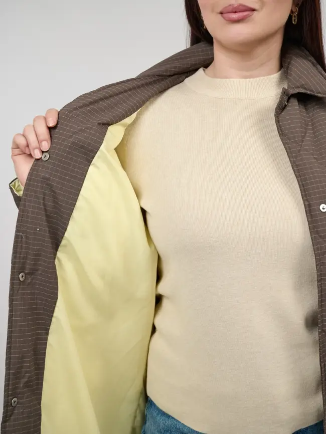 Пуховое пальто 61010 Размер 50-56 фото 22