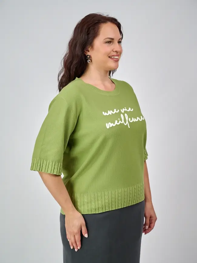 Джемпер облегченный ЭттоПлюс 25414 Размер 48-52 фото 12