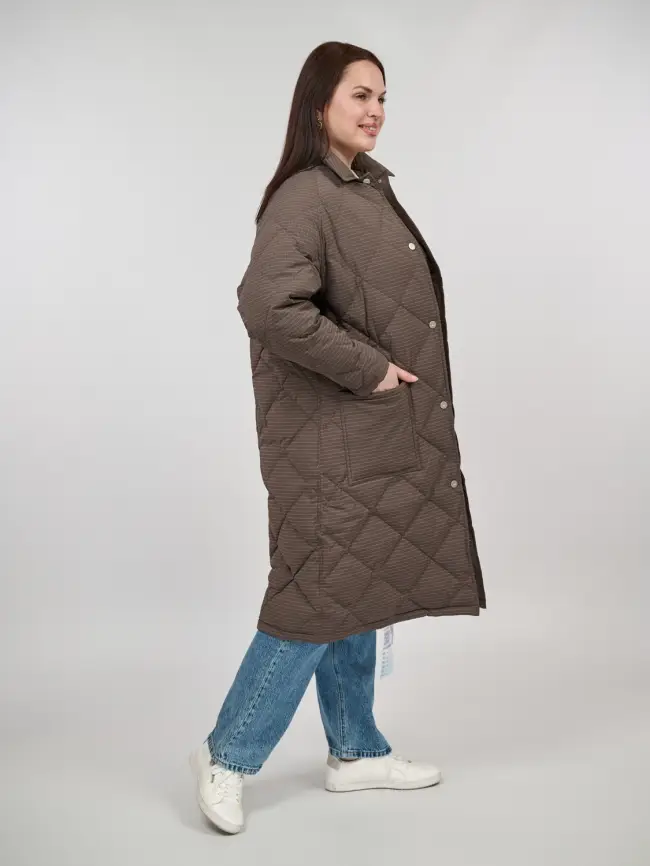 Пуховое пальто 61010 Размер 50-56 фото 25