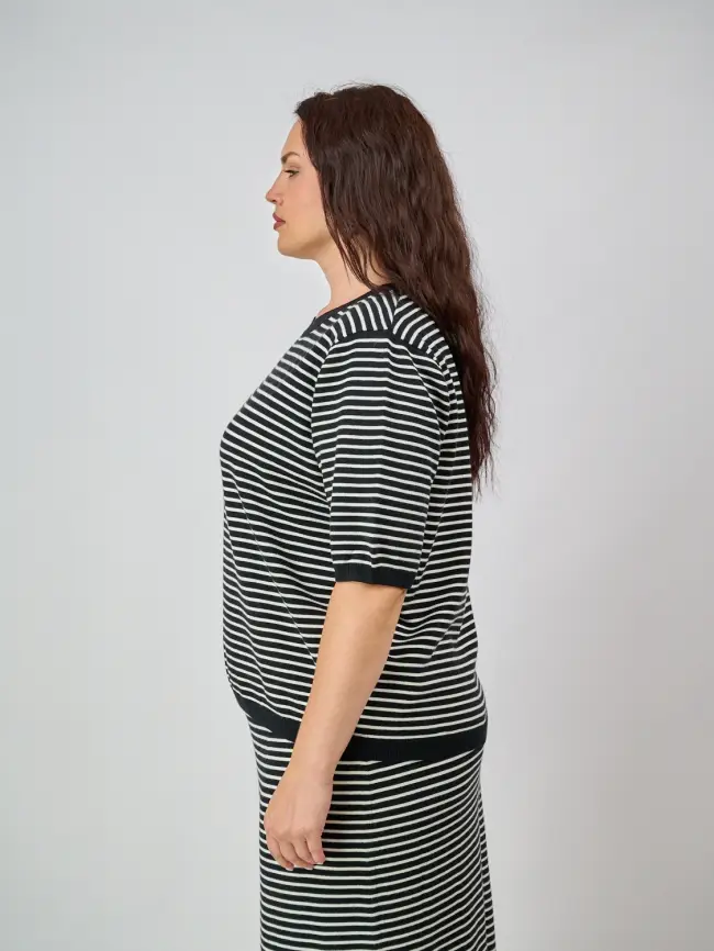 Джемпер в полоску ЭттоПлюс 25412 фото 16