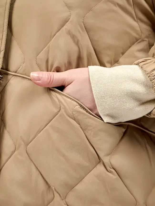 Стеганая куртка с капюшоном 8815 фото 57