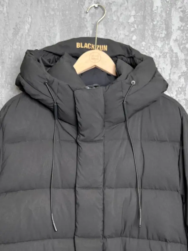 Пуховое пальто 9029 Размер 50-58(черный) фото 2