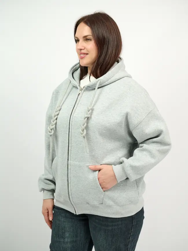 Худи зип утепленное оверсайз размер 50-58 506 фото 120