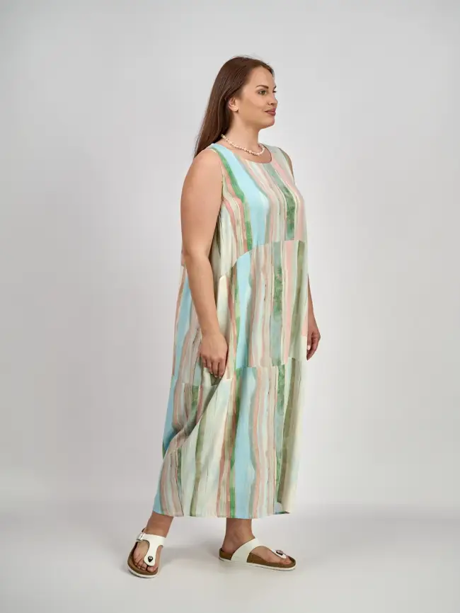 Сарафан в полоску ЭттоПлюс 0026-1 размеры 50- 62 фото 18