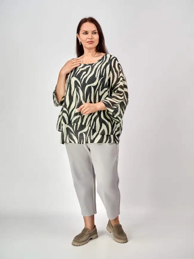 Блуза ЭттоПлюс 30059 Размер 50-58 фото 4