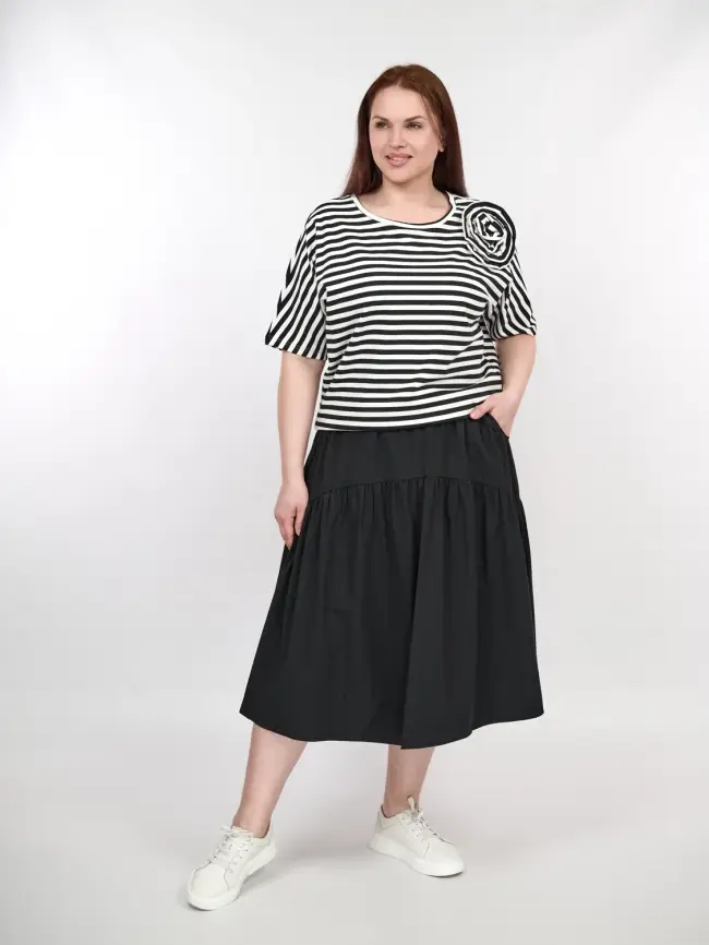 Футболка полоска ЭттоПлюс 33415 Размеры 50-58 фото 52