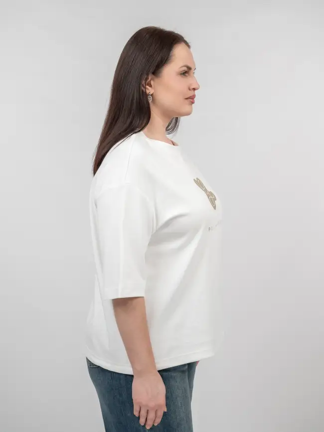 Лонгслив с принтом 95047 Размеры 48-58 фото 4