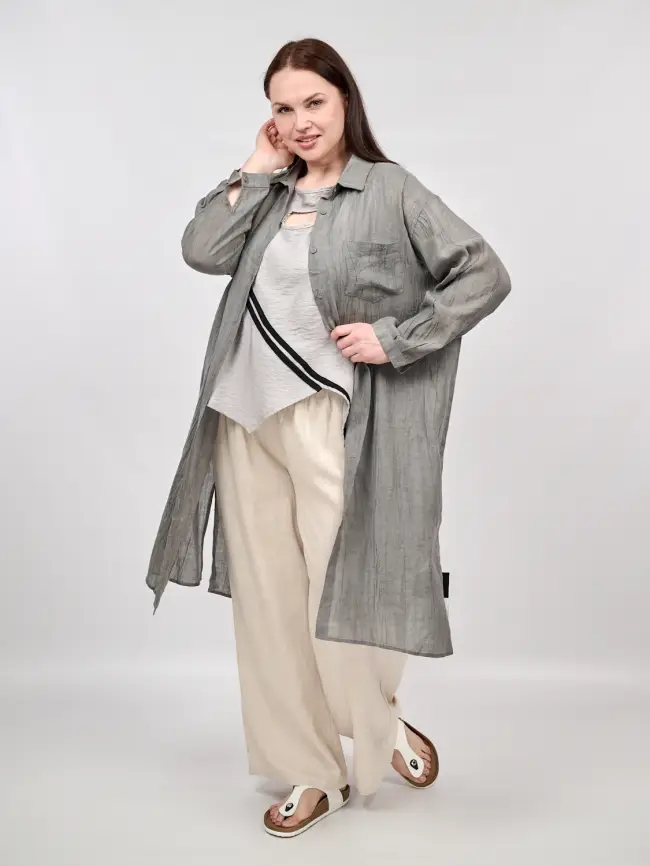 Рубашка-кардиган 2508 Размер 50-58 фото 18