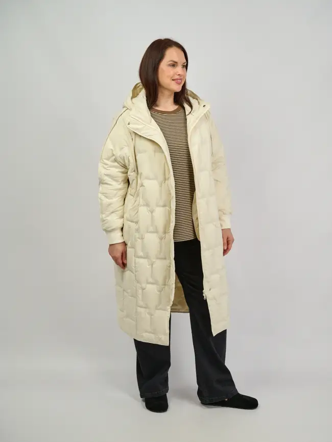 Пуховое пальто 6327 Размеры 50-60 фото 3