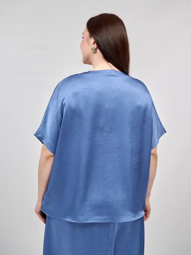 Блуза с v-вырезом ЭттоПлюс 1003 Размеры 50-58 фото 64