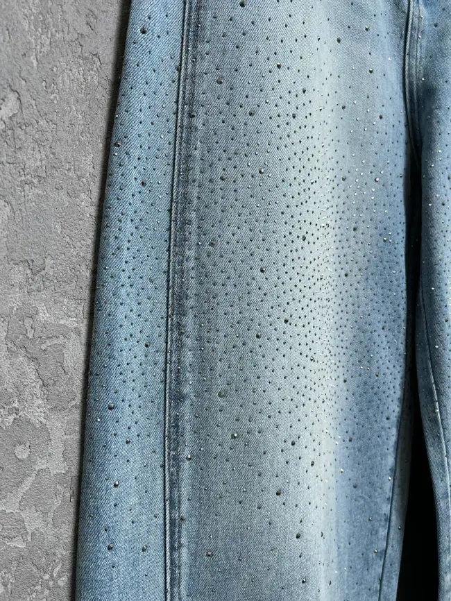 Джинсы в стразах 6788 Размеры 52-58 фото 26