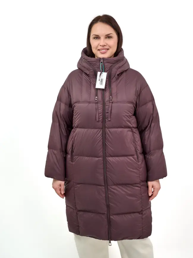 Пуховое пальто 870 Размер 48-54 фото 2