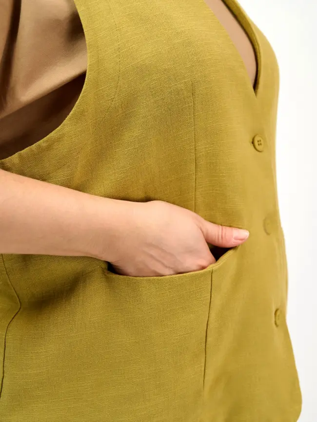 Удлиненный жилет 25018 Размер 50-58 фото 11