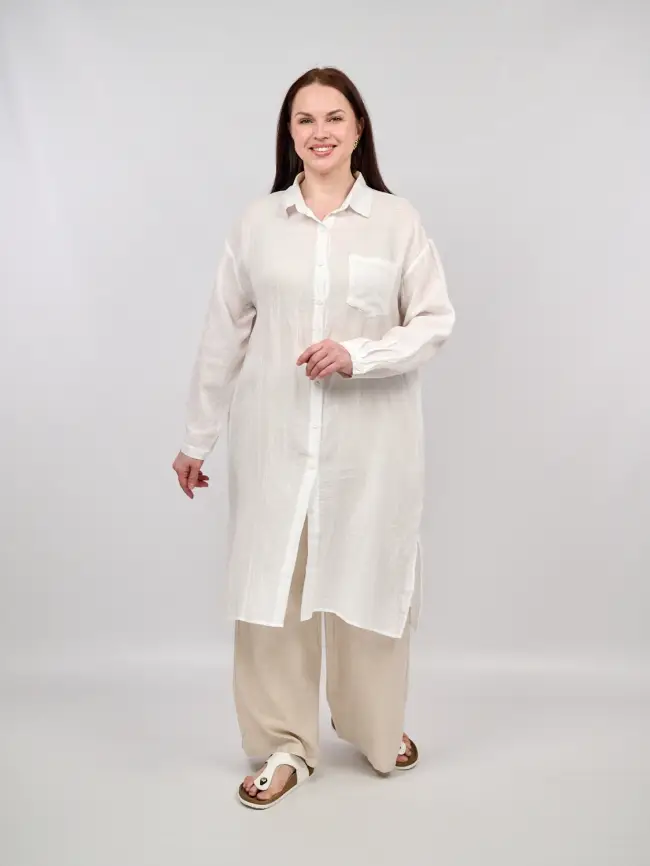 Рубашка-кардиган 2508 Размер 50-58 фото 28