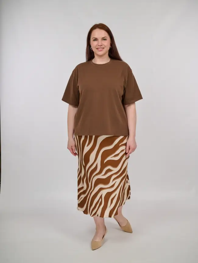 Юбка атлас (зебра) в цветах 52-54. фото 1