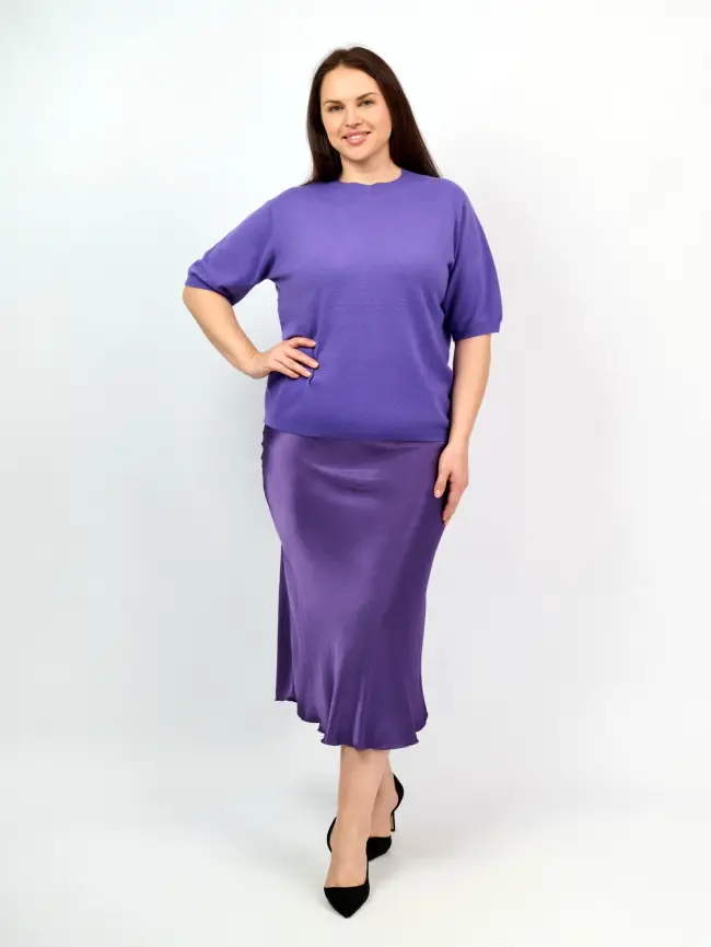 Юбка атлас 9298-1 Размер 48-56 фото 2