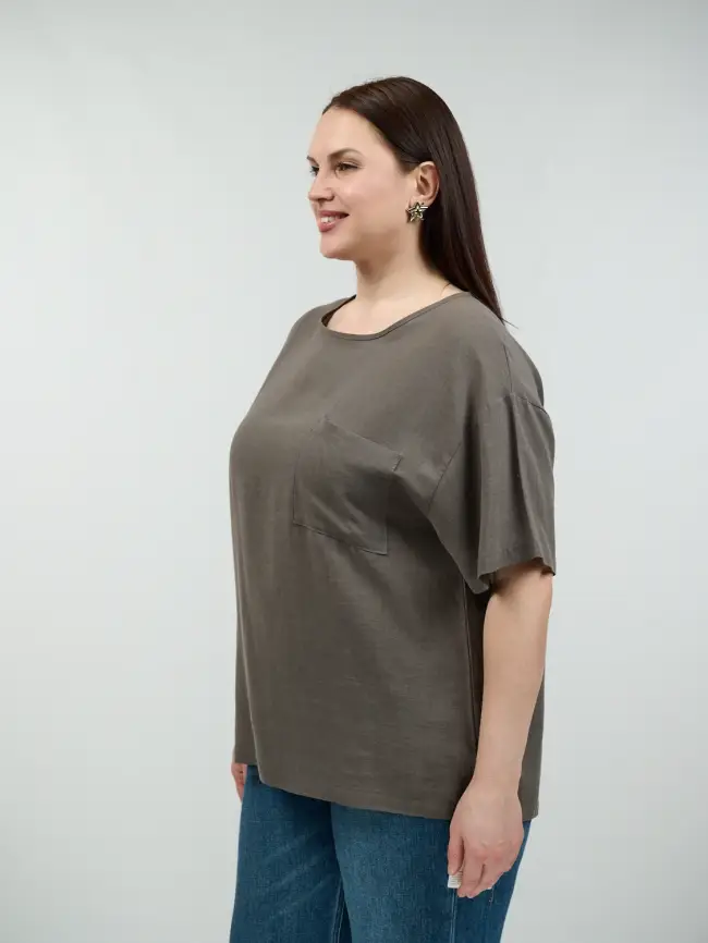 Футболка лен карман 24080 Размер 50-56 фото 19